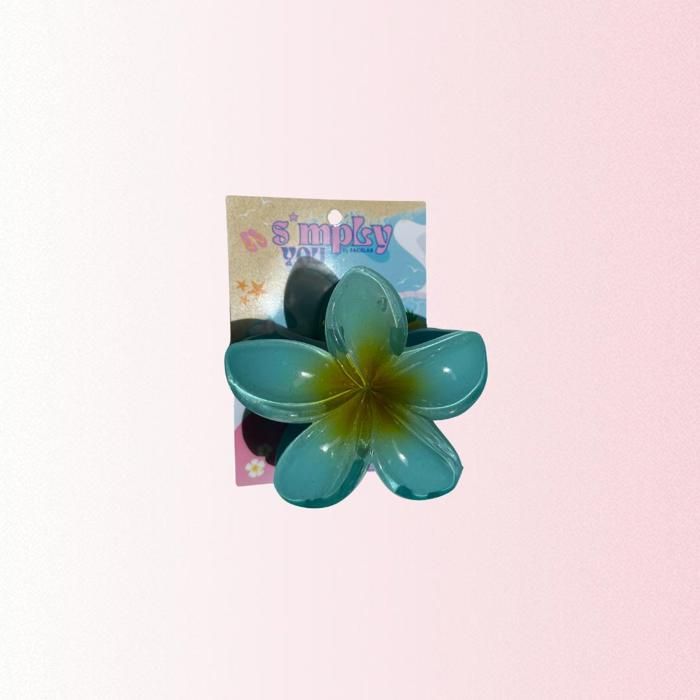 PINCE CHEVEUX FLEUR - BLEU