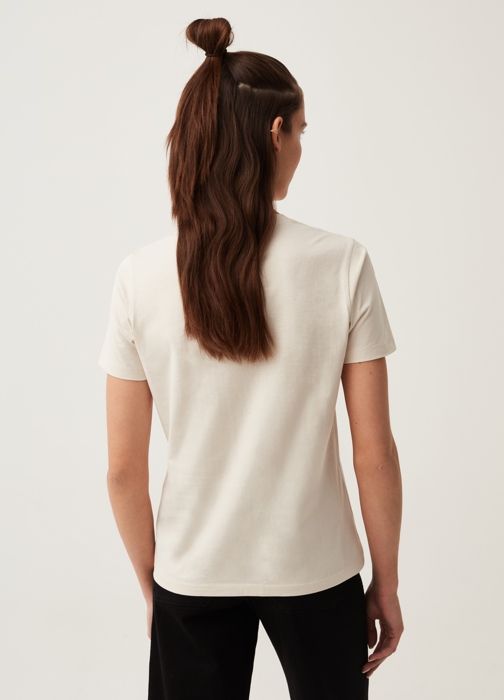 T-shirt - OVS HOUSEBRAND - Imprimé Fleurs - 100% Coton - Col Rond - Manches Courtes - Marjane Mall - Image 3