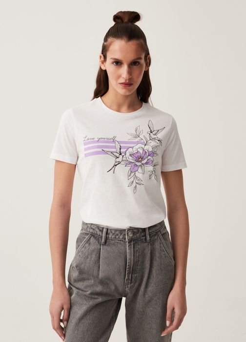 T-shirt en coton avec imprimé
