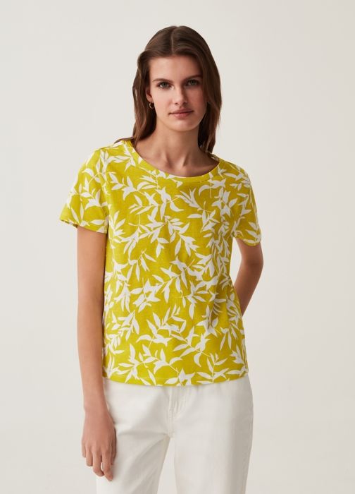 T-shirt en coton avec imprimé intégral