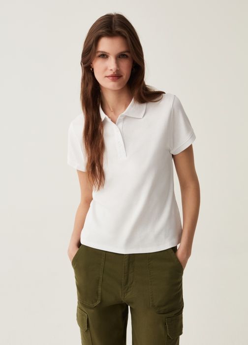 Polo en coton uni