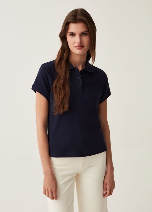 Polo en coton uni