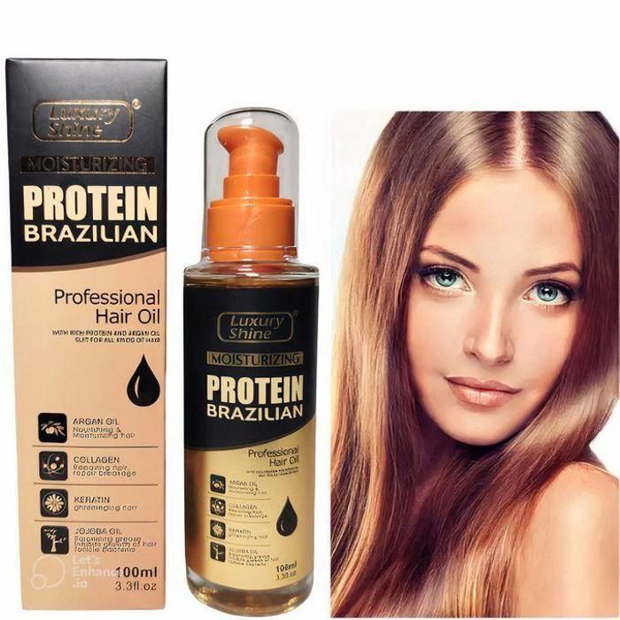Sérum Protéiné Brésilien Professionnel – Huile Capillaire 100ml + Blush Offert