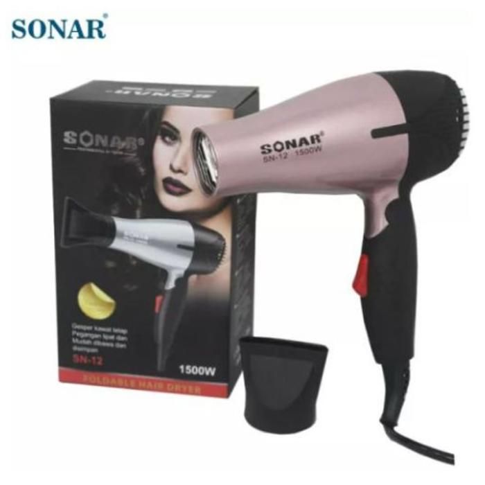 Sèche-cheveux pliable, séchoir à 2 forces de séchage multicolors