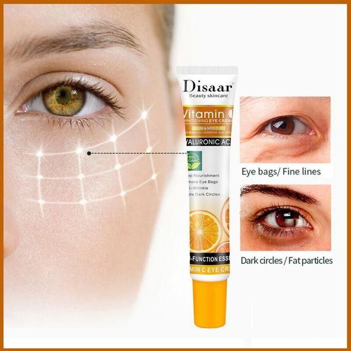 Crème pour les yeux à la vitamine C, Anti-rides, Anti-âge, élimine les cernes