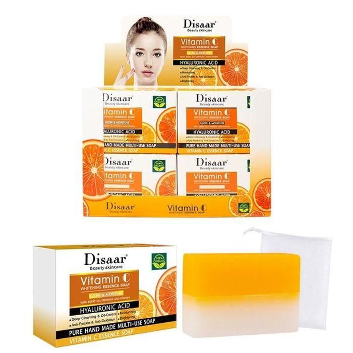 Savon vitamine C Blanchissant et éclaircissant, Nettoyage en profondeur + Blush cadeau