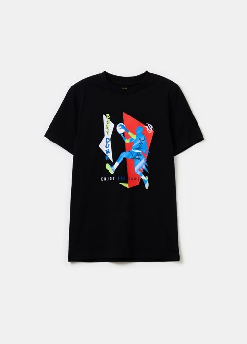 T-shirt en coton imprimé