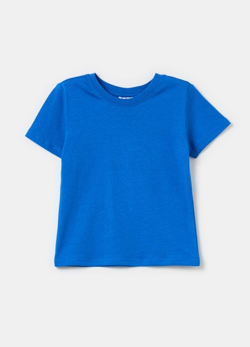 T-shirt - Coton - Enfant - Bleu - Manches courtes - Col rond