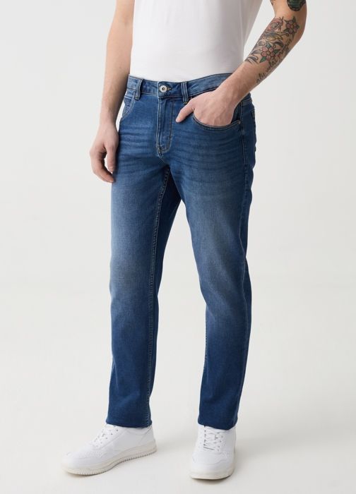 Jean skinny - Non spécifié - Cinq poches - Coton extensible - Délavage - Polyester recyclé - Marjane Mall - Image 2
