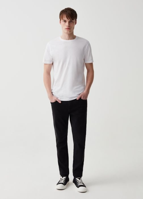 Jean super skinny - Non spécifié - Cinq poches - Noir - Pour homme - Mélange de Lyocell et coton recyclé