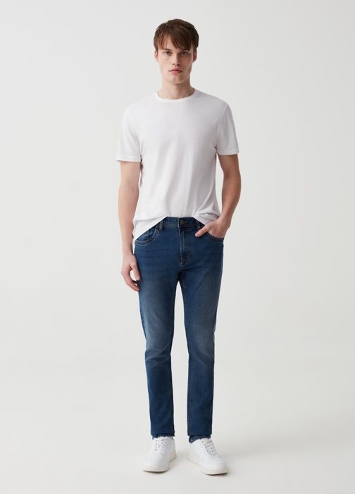 Jean super skinny - Non spécifié - Non spécifié - Cinq poches - Bleu jeans - Homme