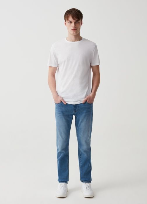 Jean skinny - Non spécifié - Délavé - Coton recyclé - Extensible - Cinq poches