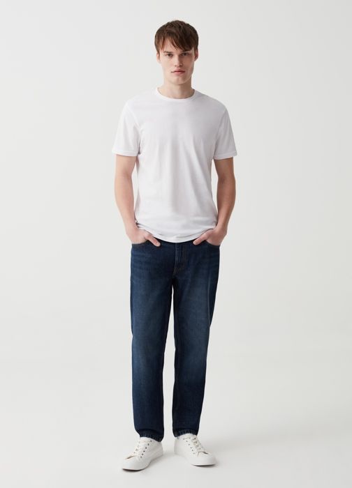 Jean décontracté - Non spécifié - Coton recyclé - Délavage - 5 poches - Homme