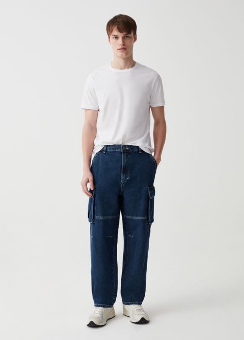 Jean - Cagro - Jambes larges - Coton recyclé - 5 poches - Extensible