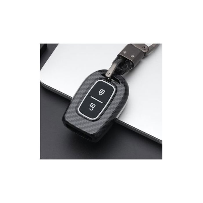 Coque clé Dacia Logan Sandero Duster noir carbone