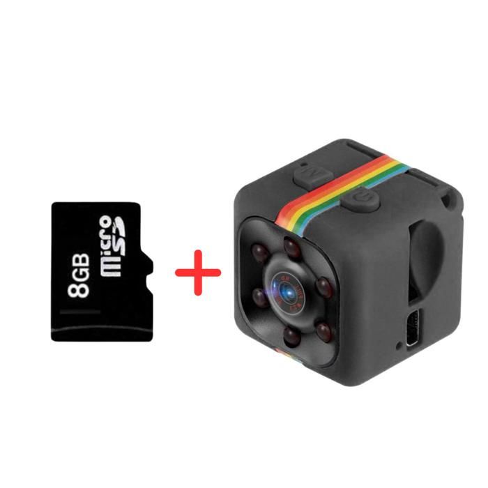 Mini Caméra Espion HD avec Vision Nocturne IR et Enregistreur DVR + Carte Mémoire 8GB