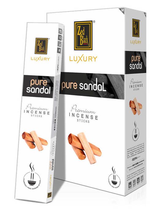 Bâtonnets d'encens de luxe PURE SANDAL Premium, Zed Black