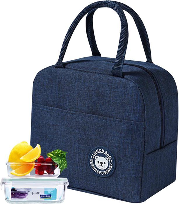 Petit Sac Isotherme Repas Lunch Bag Portable Glaciere Souple Isotherme Imperméable Avec Feuille D'Aluminium Lunch Box Isother[J539]