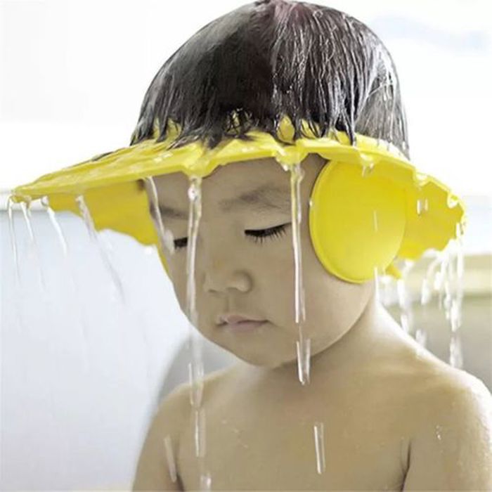 Chapeau Douche Bébé Protection des Yeux et Visage de Shampooing