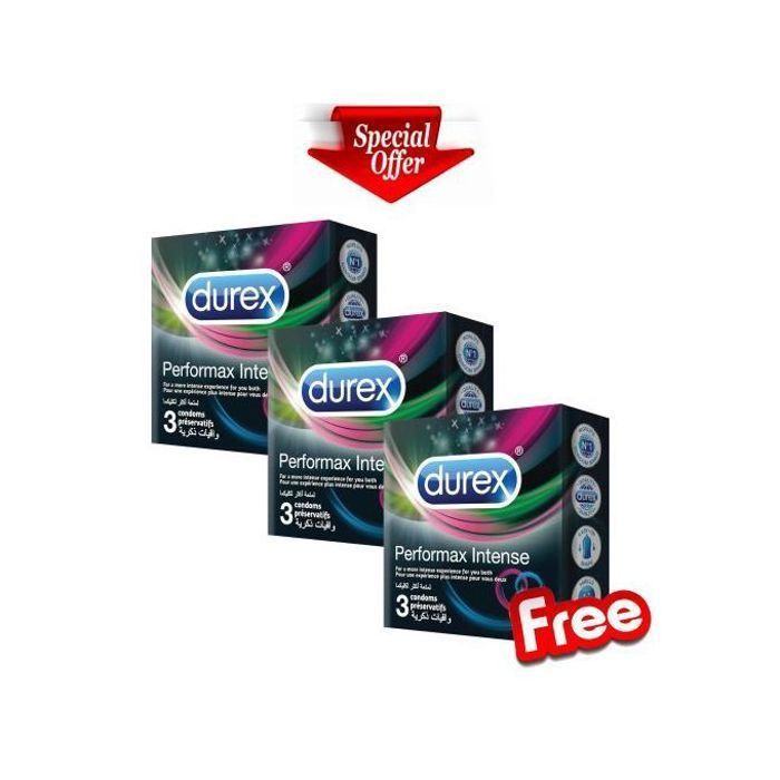 Durex Pack de 6 Performax Intense - 6x3 préservatifs -