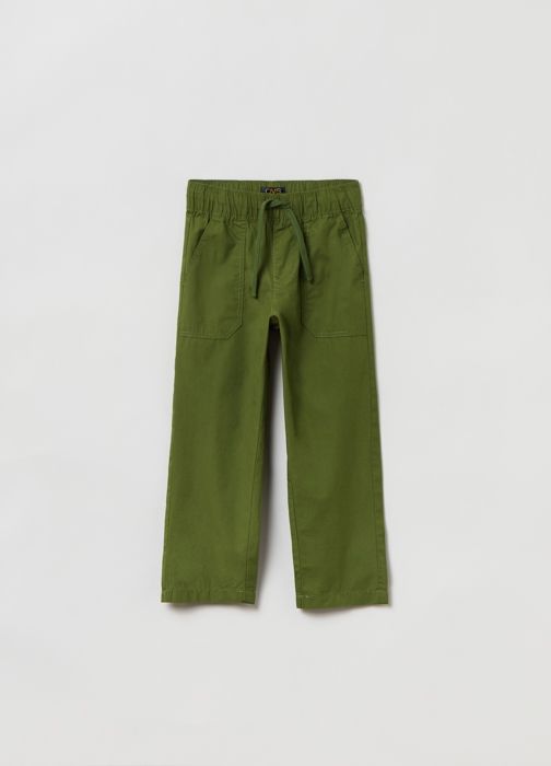 Pantalons joggers - 100% Coton - Enfant Garçon - Taille Élastiquée - Poches Avant - Coupe Loose