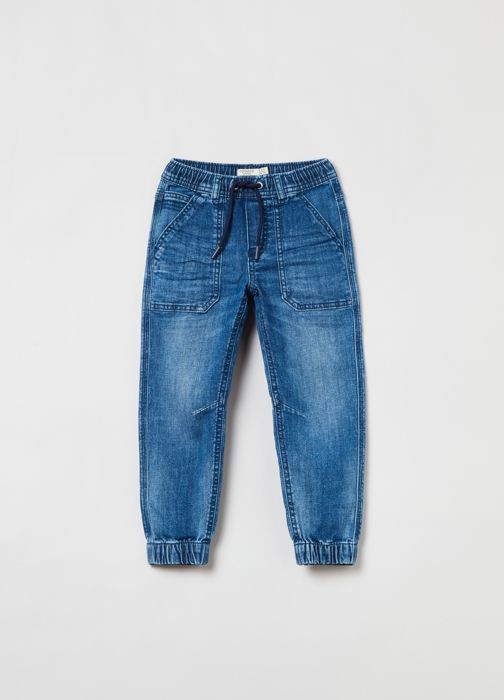 Joggers en denim - Non spécifié - Coupe fuselée - Coton stretch - Cinq poches - Chevilles élastiquées