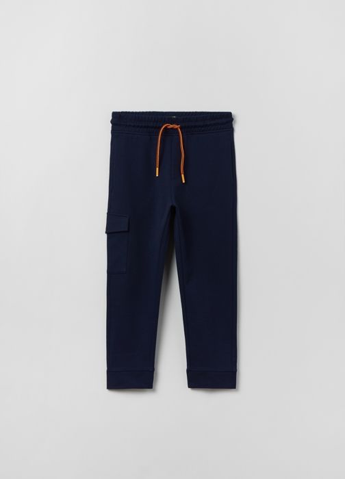 Joggers en velours - Non spécifié - Non spécifié - 100% coton - Cordon de serrage bicolore - Bleu