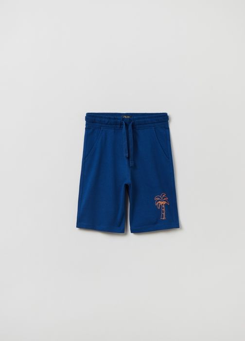 Joggers Bermuda avec imprimé palmier