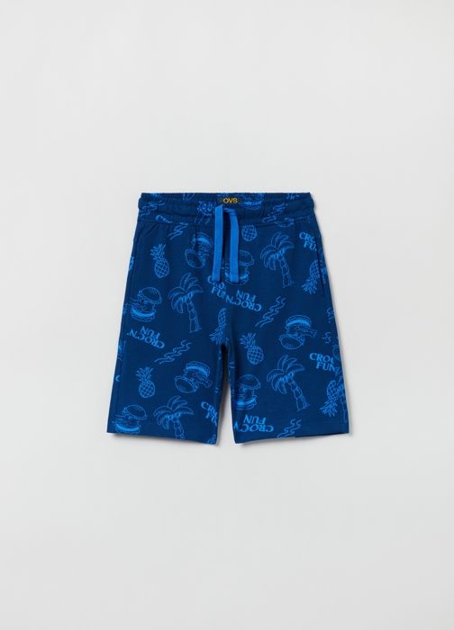 Bermuda joggers - Non spécifié - Imprimé crocodile - 100% coton - Coupe loose - Enfant garçon
