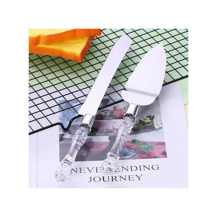 Couteau + Spatule à gâteau  et  Pizza Lame en acier inoxydable Outil de Pâtisserie