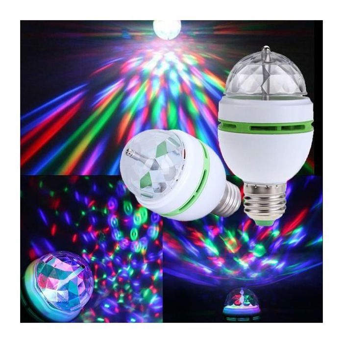 Lampe Disco pour la Décoration De Fête À La Maison 1 PCS E27 2W Coloré Auto Rotation