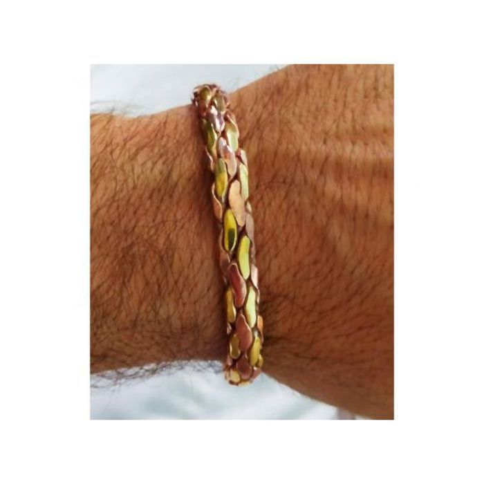 Bracelet - Cuivre - 3 Fils Torsadés - Anti-Rhumatisme - Anti-Ostéoporose - Mixte