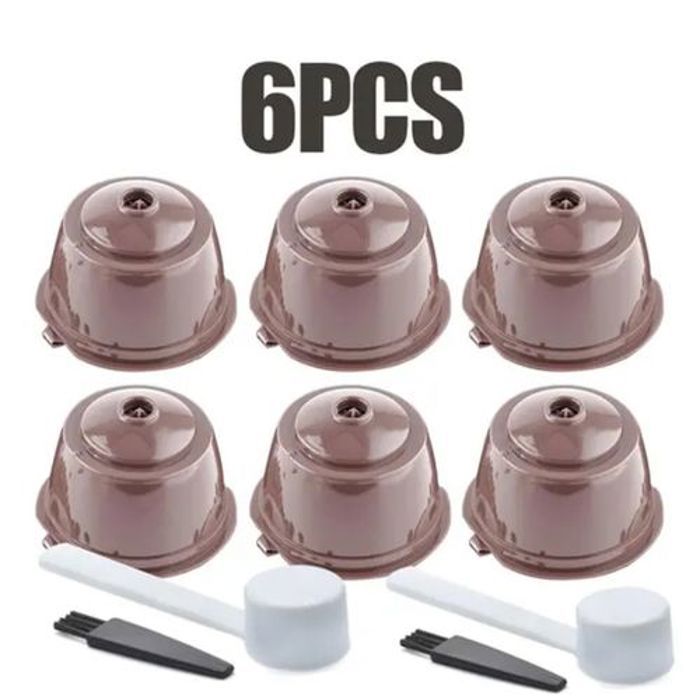 6 Capsules Café Réutilisables Rechargeables Compatibles Dolce Gusto