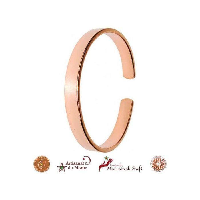 Bracelet - Cuivre - Ajustable - Anti-rhumatisme - Thérapeutique - 99,99% Cuivre pur