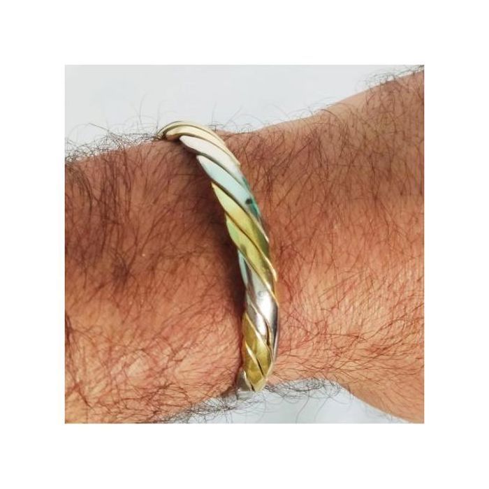 Bracelet - Cuivre - Torsadé - Anti-Rhumatismes - Anti-Ostéoporose - Mixte