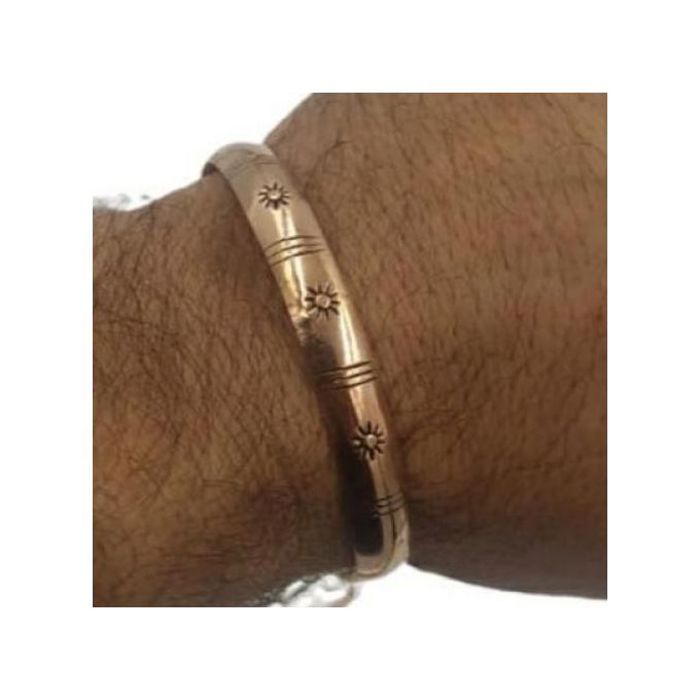 Bracelet en Cuivre Pur avec Gravure - Soulagement des Douleurs
