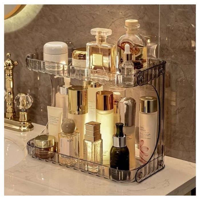 Support de Rangement Cosmétiques pour Salle de Bain – Organisateur de Maquillage Multifonctionnel