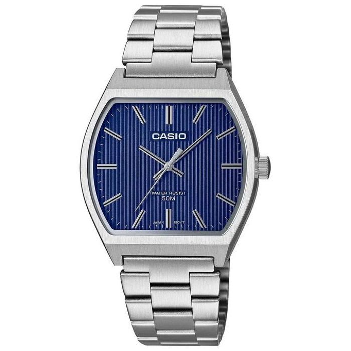 Montre - CASIO - Cadran bleu - Acier inoxydable - Résistance 50m - Mouvement quartz