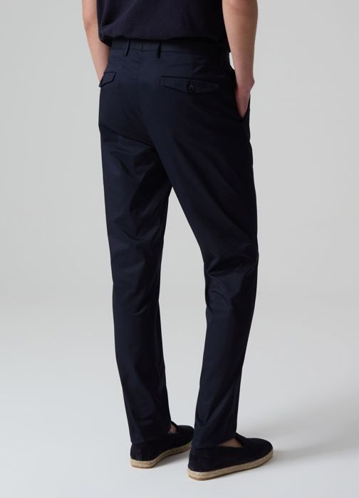 Pantalon Chino - PIOMBO - Bleu Foncé - Coton Stretch - 2 Poches Arrière - Taille 56 - Marjane Mall - Image 2