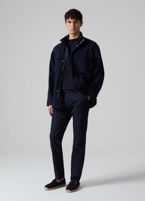 Pantalon chino contemporain-Bleu Foncé-50