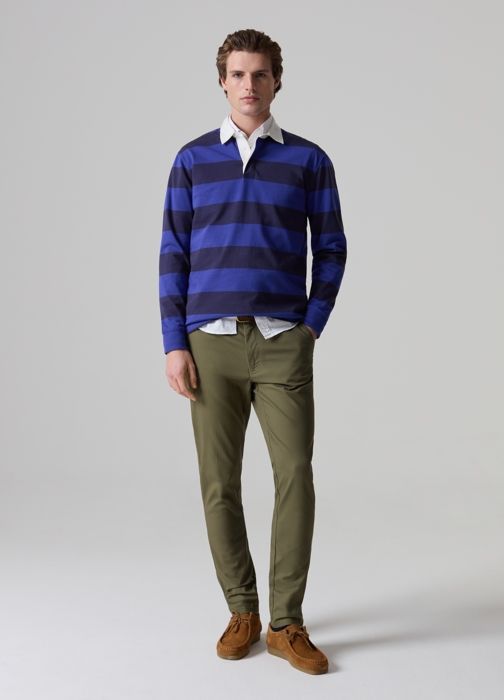 Chinos slim-fit - PIOMBO - Vert - 97% Coton - 3% Élasthanne - Taille 54