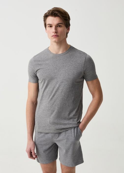 Shorts de pyjama - Non spécifié - Gris - 100% coton - Cordon de serrage - Taille XL