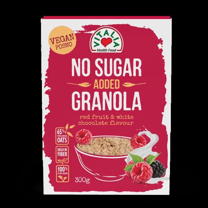 Granola au Chocolat Blanc et Fruits Rouges Sans Sucre Ajouté 300g