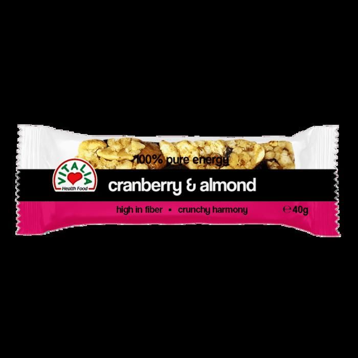 Barre Energétique aux Canneberges et aux Amandes 40g