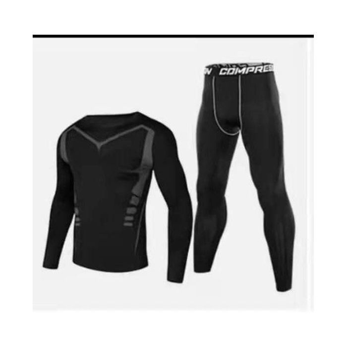 Combinaison de fitness sport 2PC pour hommes