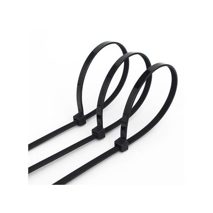 100 PCS Attache de câble tie nylon plastique 4.8 mm X 400 mm anneau de fixation