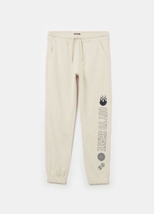 Joggers en molleton avec cordon de serrage et imprimé
