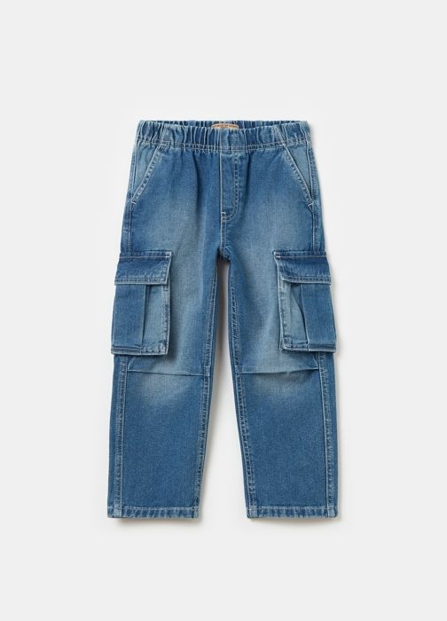 Joggers - Non spécifié - Effet délavé - 100% coton - Taille élastiquée - Poches multiples