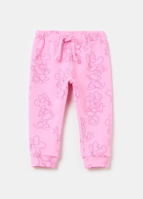 Joggers - Disney - Minnie Mouse - Coton stretch - Taille élastique - Imprimé intégral