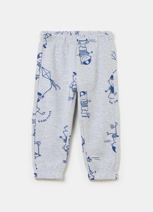 Joggers - Non spécifié - Imprimé tout-over - Bordures élastiquées - Gris - Enfant Garçon